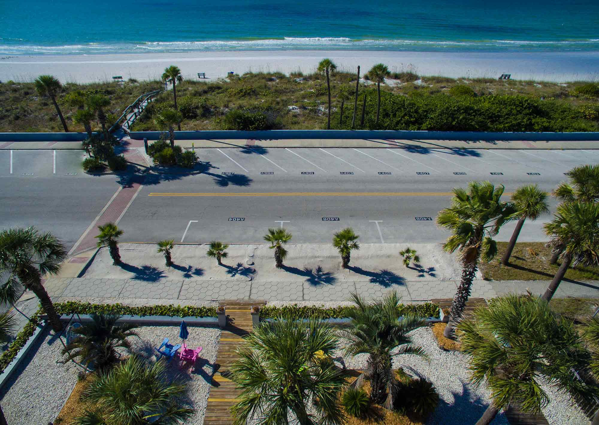 Aerial View of Beach Front Property
